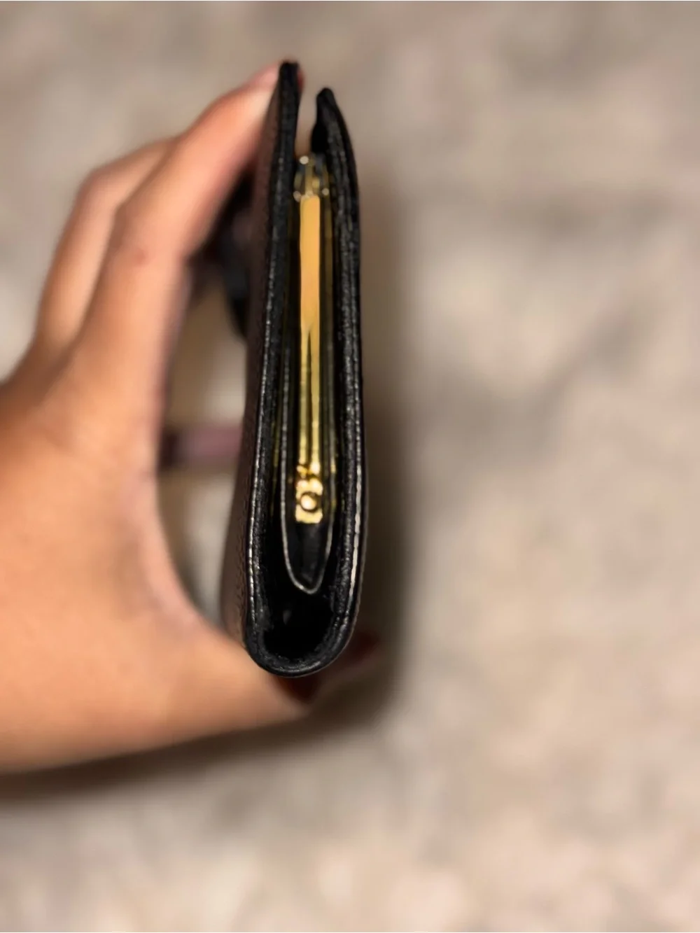 Vintage Chanel Black Caviar Leather Long Wallet